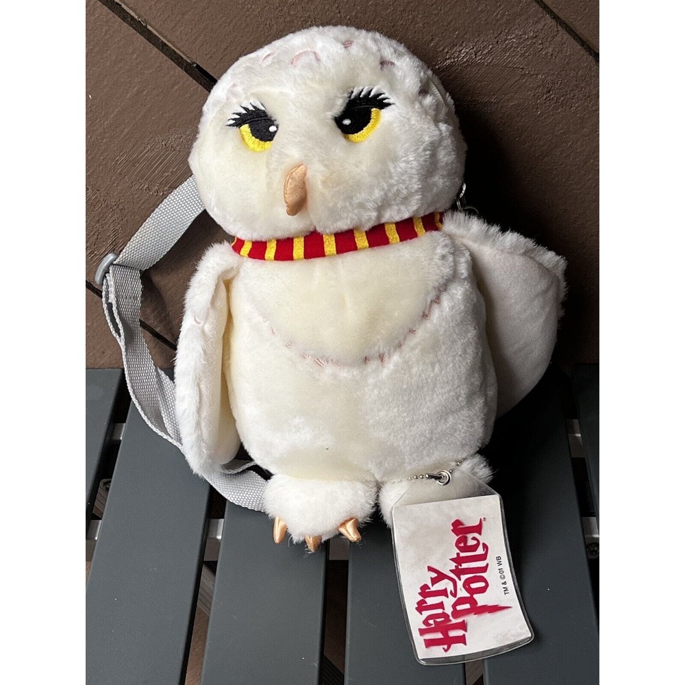 Disney Harry Potter Hedwig Plush Mini Backpack Bag Owl Cosplay Vtg 2001